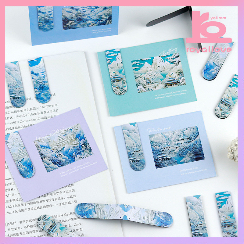 

COD Penanda BukuiPembatas Buku MagnetikGaya Nasional Kreatif PembatasBuku Lukisan Minyak Tempat Halaman Kertas Dua Sis