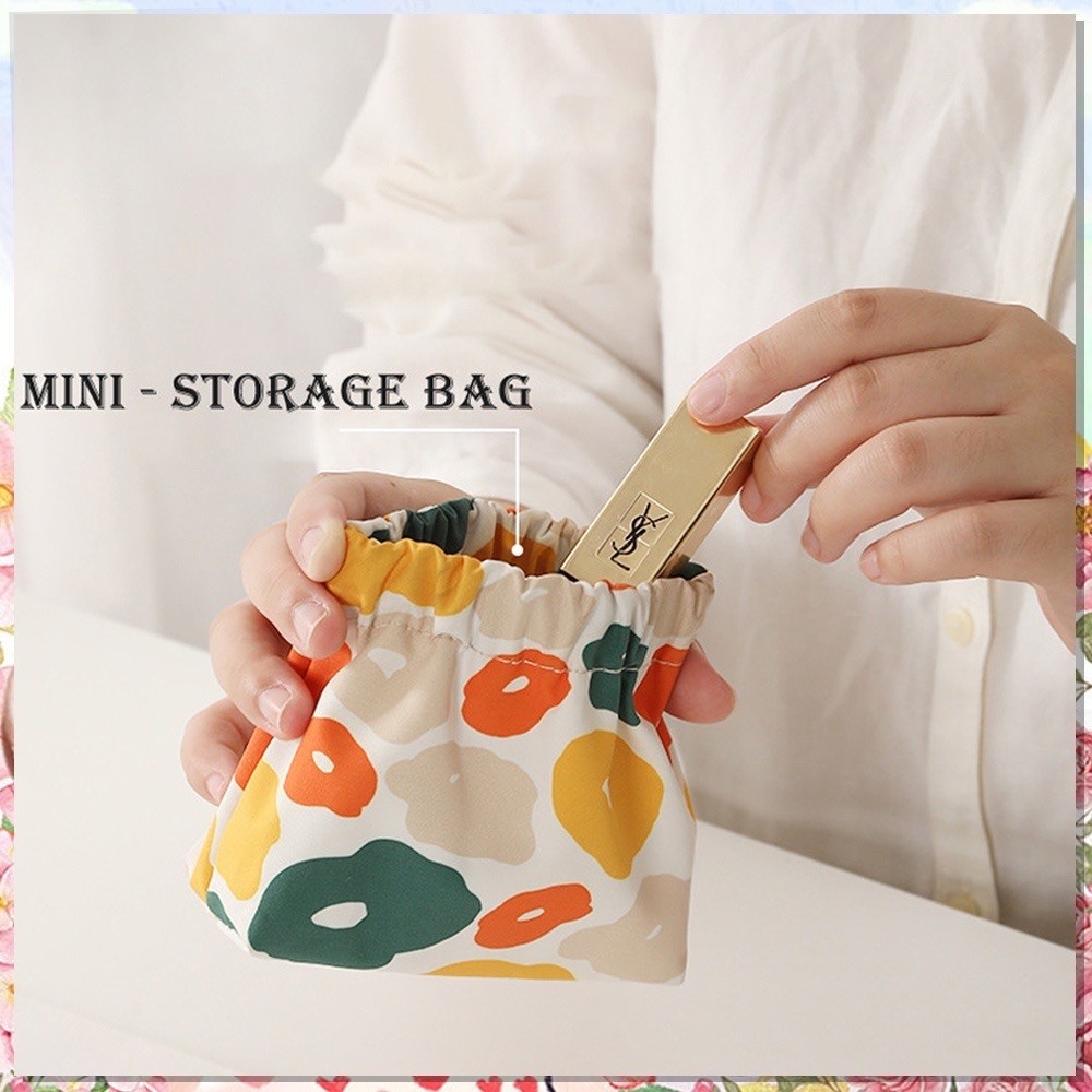 [SDW] pekanbaru/Tas Penyimpanan Kosmetik Lipstik Mini Desain Menutup Otomatis Tahan Air