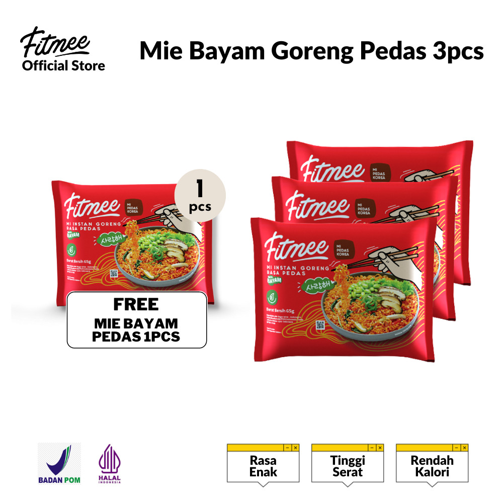 

Mie Instan Fitmee Bayam Goreng Pedas Buy 3 FREE 1