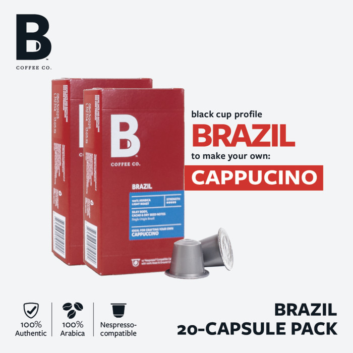 

READY STOCK!!! B Coffee Co. Duo 2 Packs Nespresso Compatible Coffee Capsules - Cappuccino