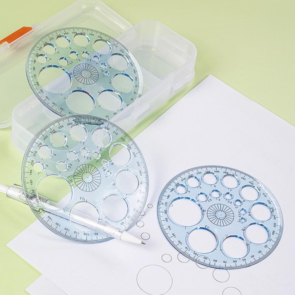 

Transparent 360 Degree Protractor Plastic Measuring Painting Tool Circle Maker Clear Scale Drawing Circle Ruler School Supplies