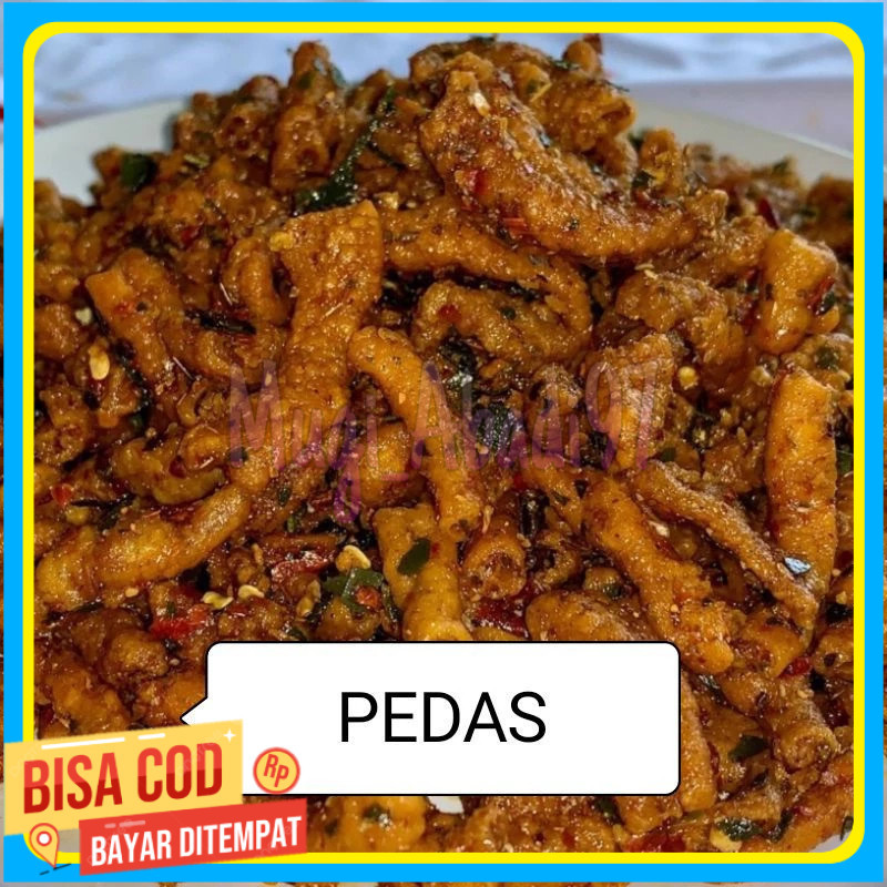 

1 kilogram usus krispy pedas daun jeruk