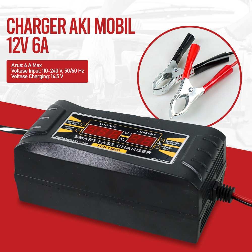 promo besar-besaran Februari SUNCHONGLIC Charger Aki Mobil Wet Dry Lead Acid Smart Charger 12V 6A - 