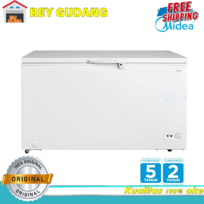 FREEZER BOX MIDEA 450L HS543CK HS-543CK 543 GARANSI RESMI