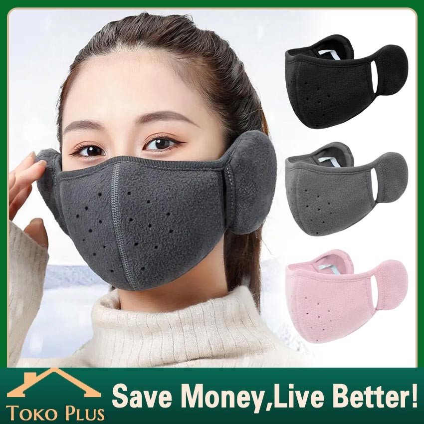 Masker Musim dingin 2in1 Earmuff Mask Adult Unisex Masker Dewasa Musim Dingin Penutup Telinga Wajah 