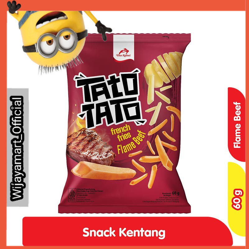 

Dua Kelinci Tato Tato Snack Kentang Flame Beef 60 g