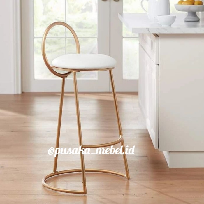 stoll bar kursi bar besi minimalis gold, kursi bar cafe besi minimalis