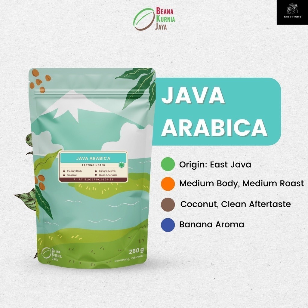 

Java Arabica Coffee Roasted Beans | Biji Kopi Bubuk 250gr - Beana Roastery Semarang