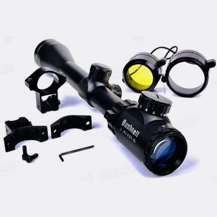 TERLARIS Teleskop BushnEll 3-9x40 EG RGB Nyala Hijau Merah Dan Biru Teropong Senapan Angin Bisa COD