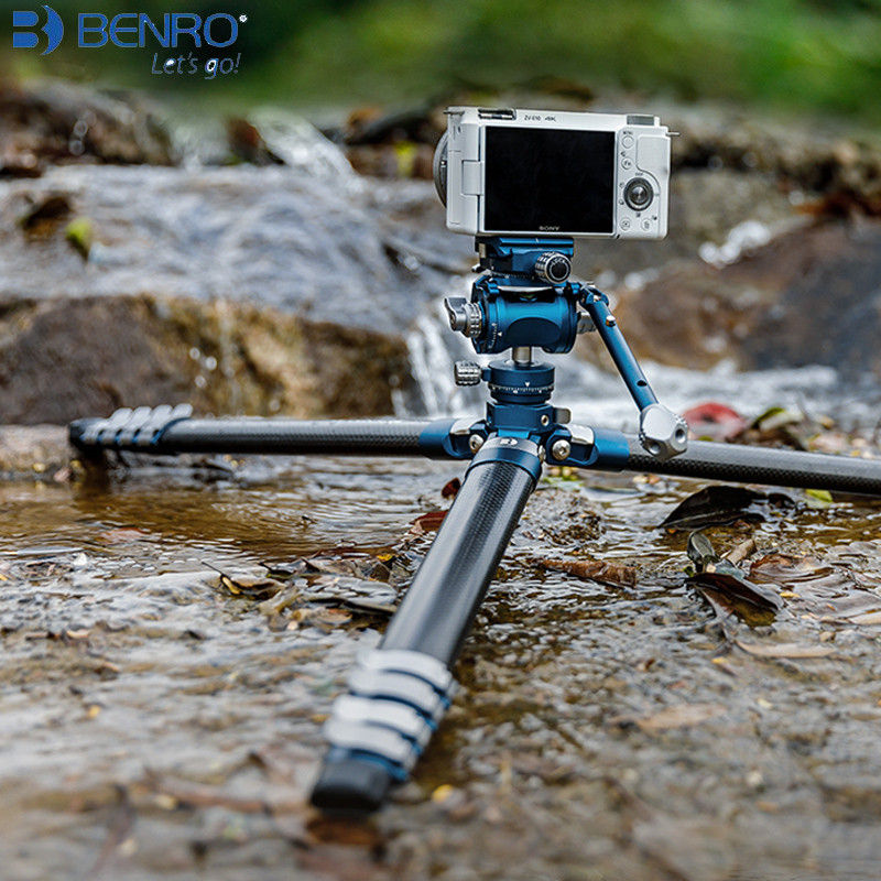 Benro Bluebird CB258CK CB259AFK CB259CFK Carbon Fiber Video Tripod Kit with Fluid Head Twist max loa