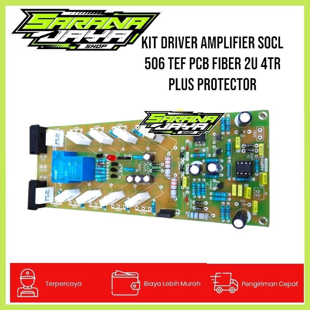 KIT Driver Amplifier SOCL 506 TEF PCB FIBER 2U 4TR plus Protector