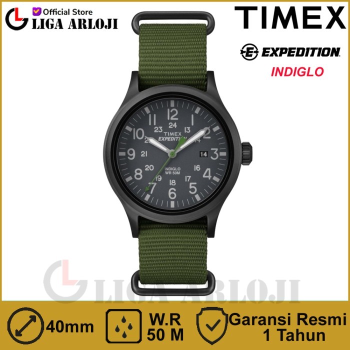 TIMEX TW4B04700 Expedition Scout Jam Tangan Pria Analog Kanvas timex Prabowo