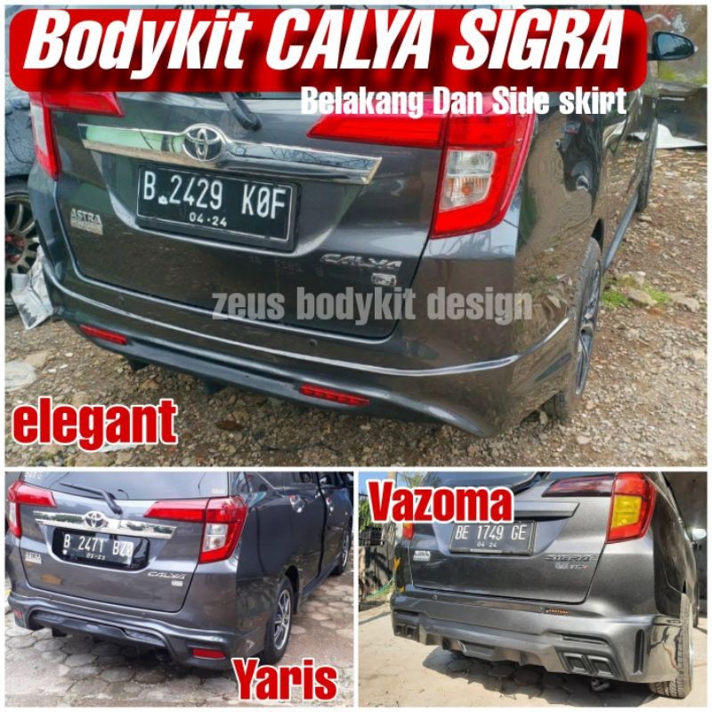 Bodykit CALYA SIGRA Belakang Dan Side skirt