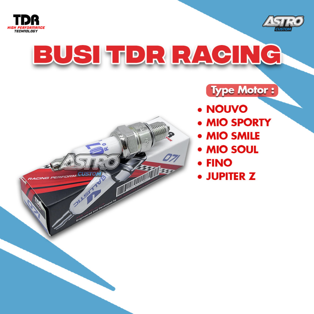 Busi TDR Racing Mio Karbu Mio Soul Nouvo Mio Fino Karbu Jupiter Z Mio Smile Ballistic 071 Busi Motor