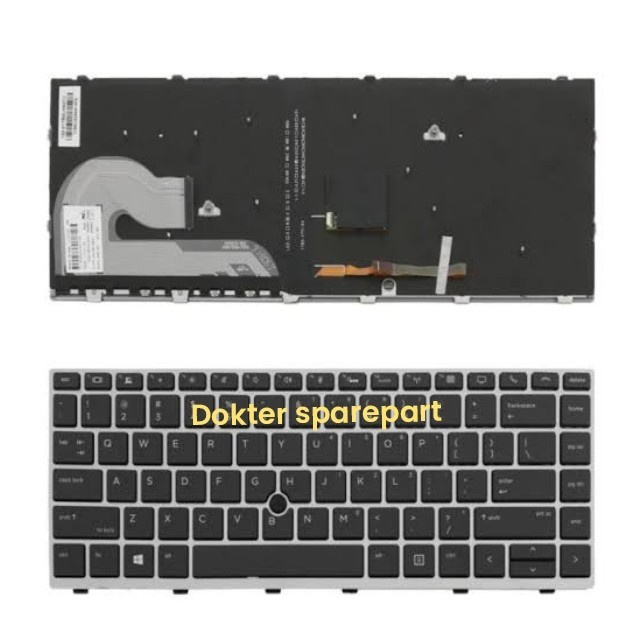 Wst keyboard Laptop Zbook 14U G5 Trackpoin Lampu