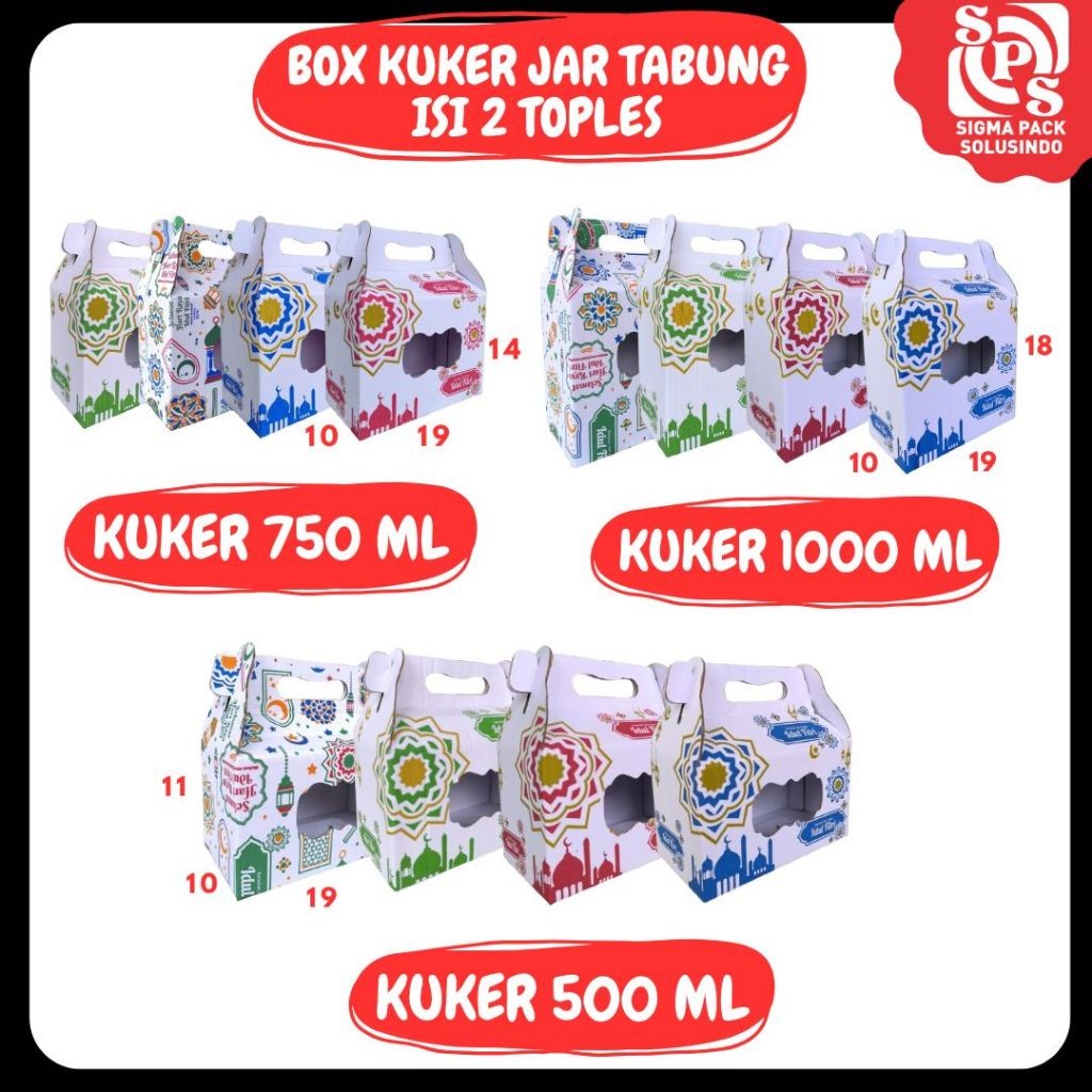 

Box Kue Kering Tabung Isi 2 19x10x11 500 ml / 19x10x14 750 ml / 19x10x18 1000 ml Dus Toples 500ml / 750ml / 1000ml Kardus Kue Kering / Idul Fitri /Dus Kue Kering / Dus Lebaran / Gable Box Polos/Motif/ Kue Kering MEDIAPACK