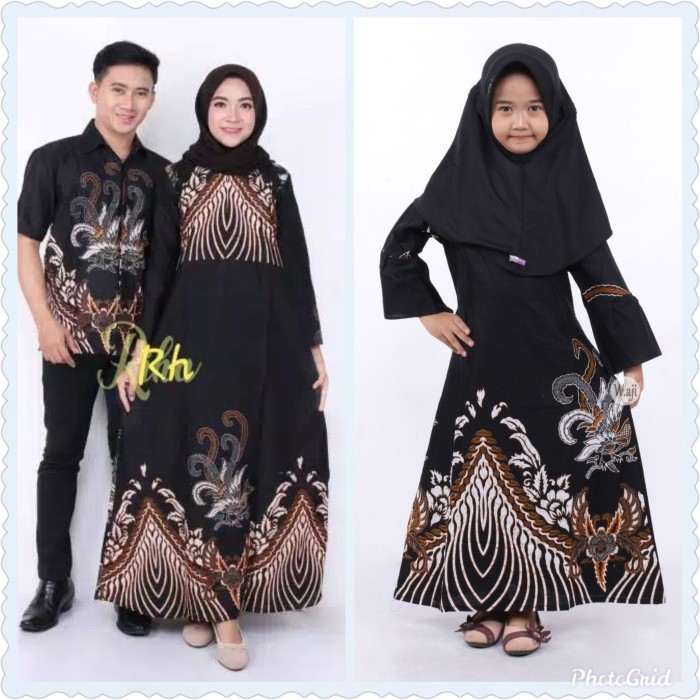 ✔VN.KIA✔ - BEST SELLER Baju couple keluarga dress jumbo batik sarimbit kemeja dan gamis anak - burun