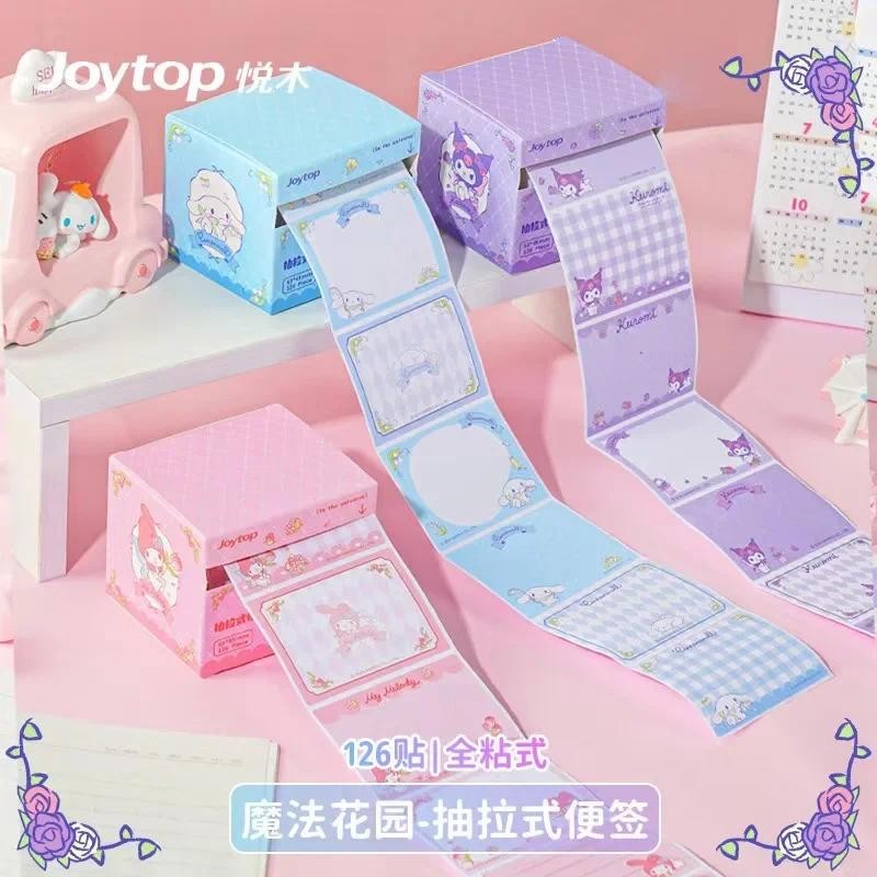 

126Sheet/box Sanrio Cartoon Series Shape Memo Pads Cinnamoroll kuromi Mymelody Sticky Notes Notebook Office Stationery Notes