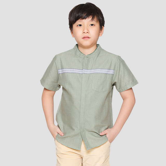 Little M Texture Baju Koko Anak Laki-laki 121671022