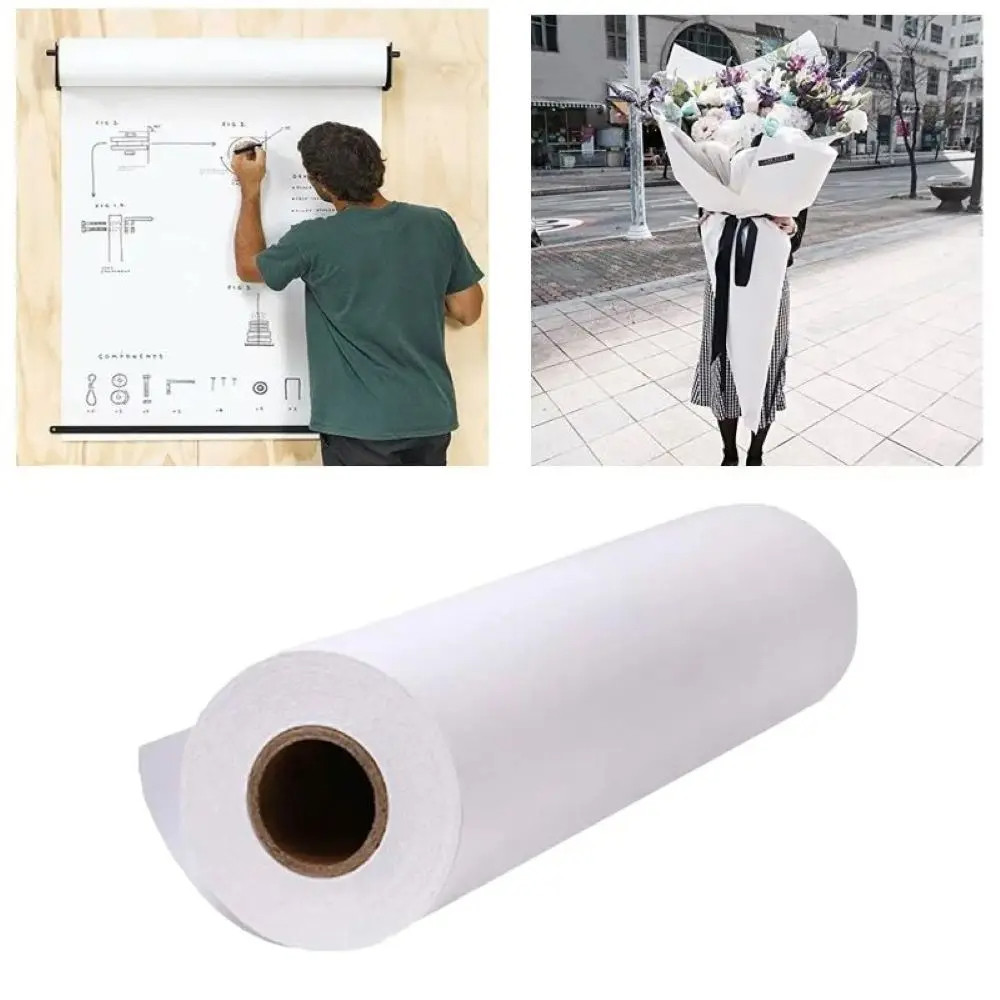 

White/Black/Brown Kraft Paper Roll for Wedding Birthday Party Handmade Gift Wrapping Parcel Packing Art Craft Poster Decor