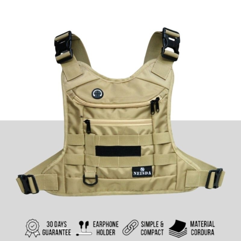 HT56GB Tas Dada Pria Original Neisda Chest Bag Rompi Pria Bodypack Chest Bag Tactical
