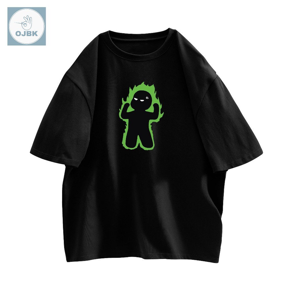 OJBK T-shirt Kaos Lengan Pendek Green Black Boy Baju Pria Wanita