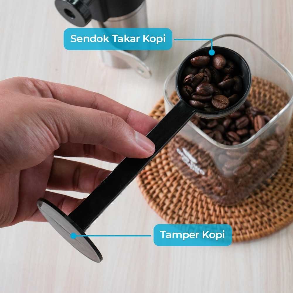 One Two Cups 2in1 Sendok Takar Tamper Kopi Measuring Spoon and Coffee Tamper / Moka Pot Tamper dan S