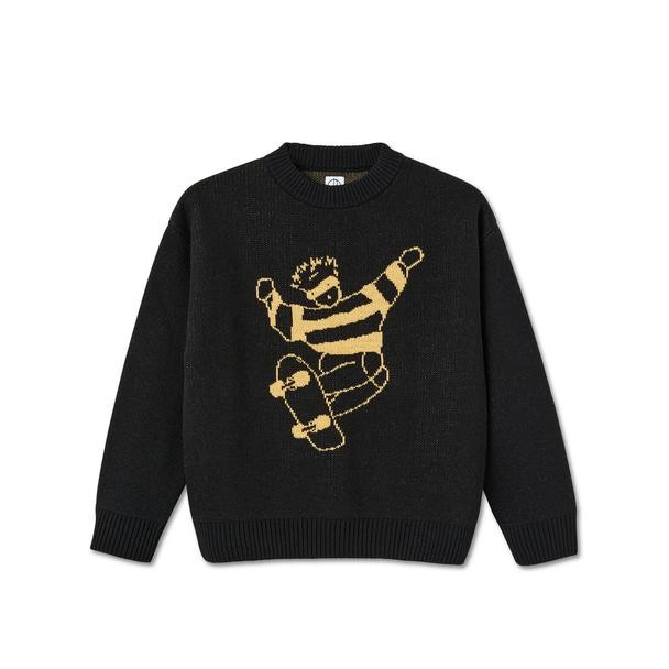 Polar Skate Skate Dude Knit Sweater Black