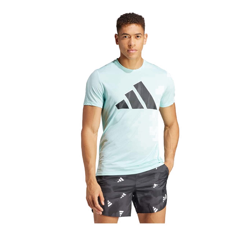 Adidas Brand Love Men's T-Shirt - Semi Flash Aqua