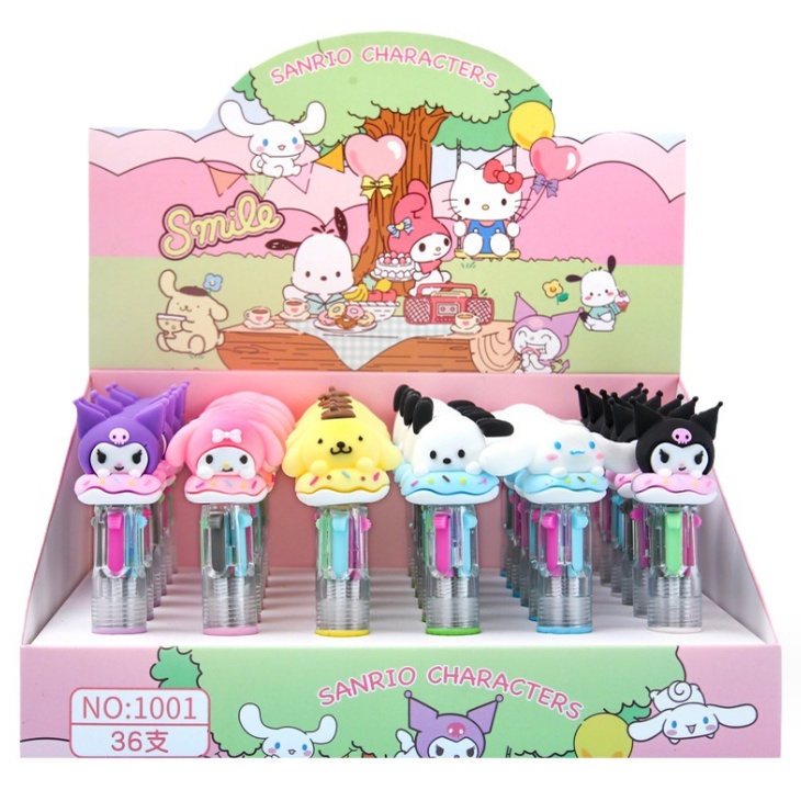 

J2 - Pulpen 4 warna mini sanrio lucu Pena motif unicorn