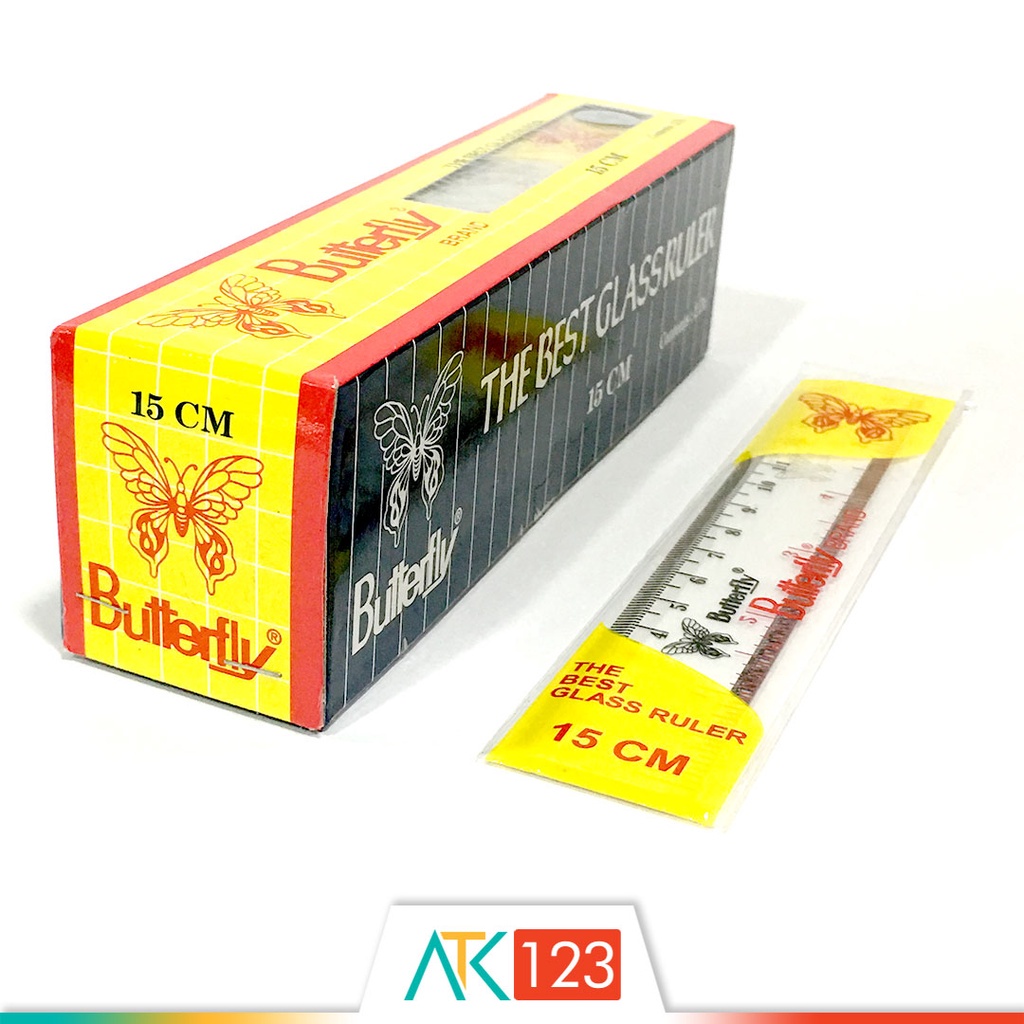 

TOKO RAHAYU - (12PCS) 15CM PENGGARIS BUTTERFLY PLASTIK