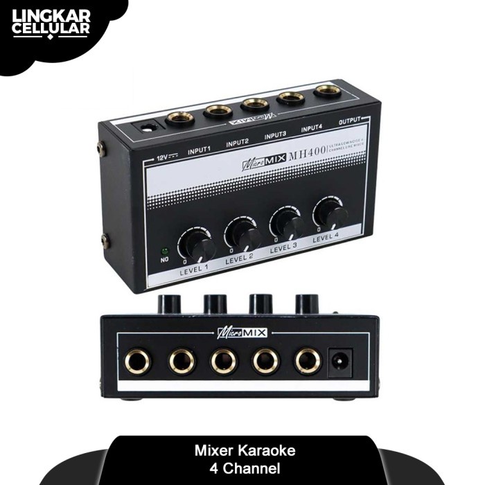 Ampli Karaoke Compact Ampli 4 Channel Amplifier Karaoke 4 Channel