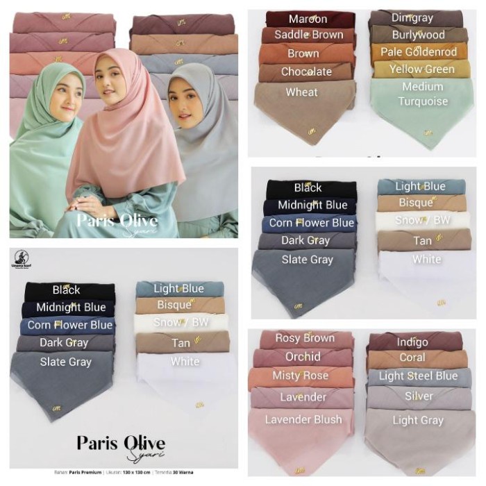 Jilbab kerudung segi empat polos syari voal miracle by umama