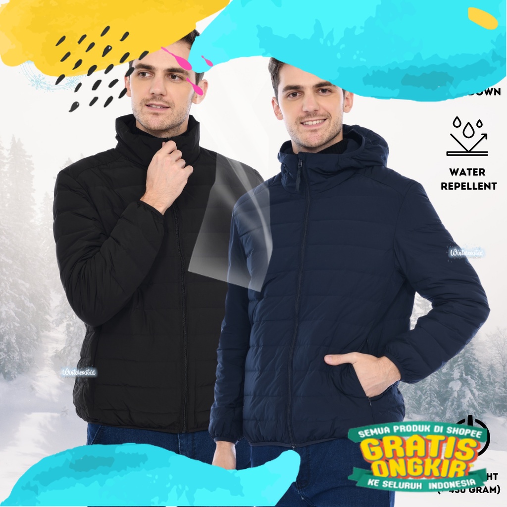 Coat winter pria down padding jacket cowok signature wintercoat.id 90% bulu angsa big size jumbo jak