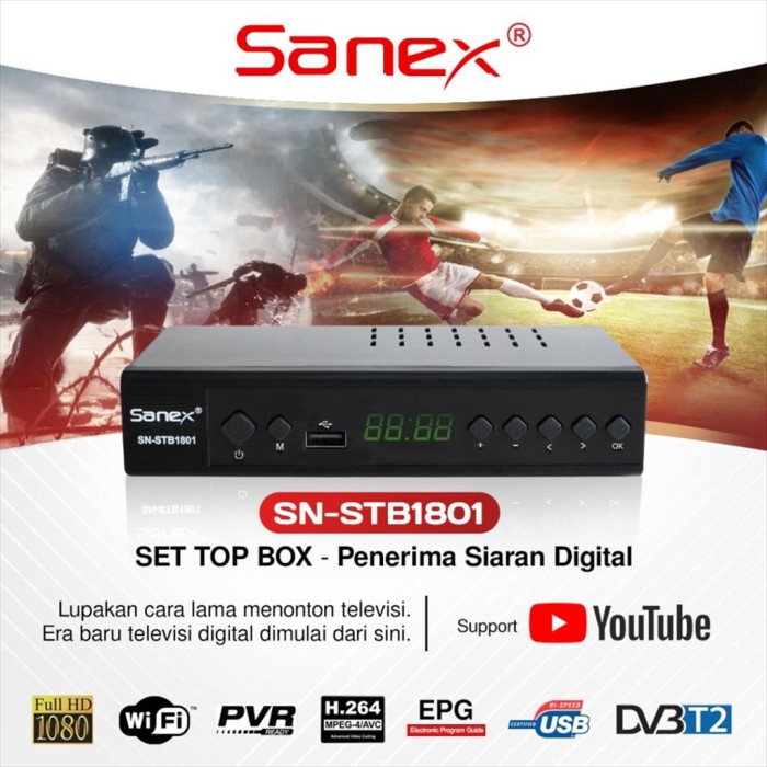 SANEX SET TOP BOX / PENERIMA SIARAN DIGITAL SN-STB1801 SN STB1801