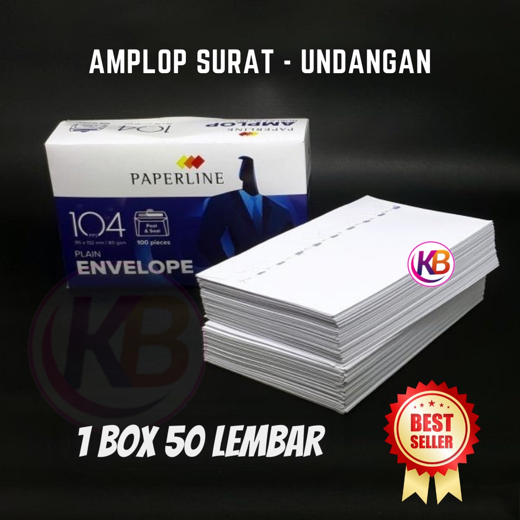 

Amplop Putih Paperline / Amplop Polos 104 pps / Amplop Surat Uang Kondangan dll / 1 Box 100 Lembar / Toko1_Gemilang