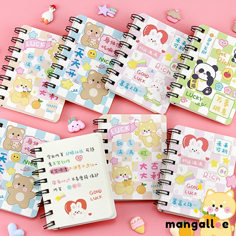 

1 Buku Coil A7 Inspiratif Lucu Kartun Portable Robek Kertas Catatan - MG