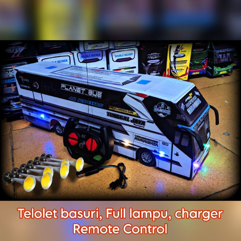 EH37SI miniatur bus remote control, telolet basuri full asesoris lampu