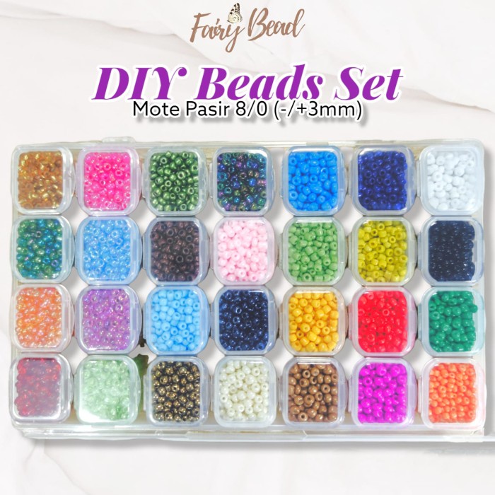 Mote Manik Manik Set / Beads Set - Manik Mote Pasir Payet 8/0 3mm - SET B