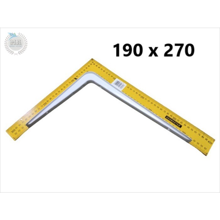 1PC SIKU RAK L DINDING KAYU PUTIH TEBAL 190 X 270 MM BRACKET SIKU TV OLS SIKU L PENYANGGA RAK TV BRA