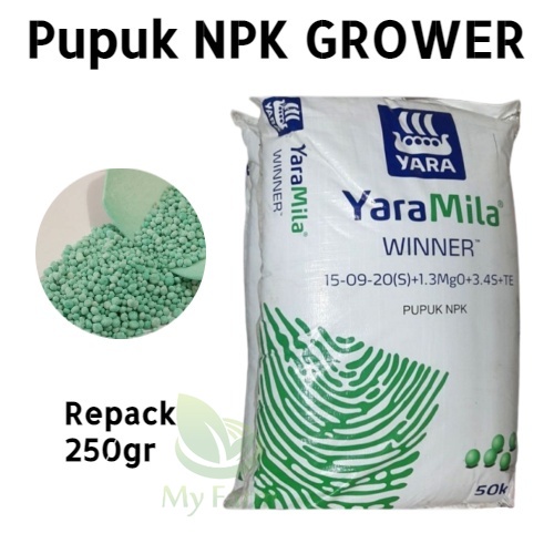 Pupuk npk yaramila winner 15-09-20(S) Kemasan Repack 250g grower /pupuk-yaramila winer bunga dan Bua