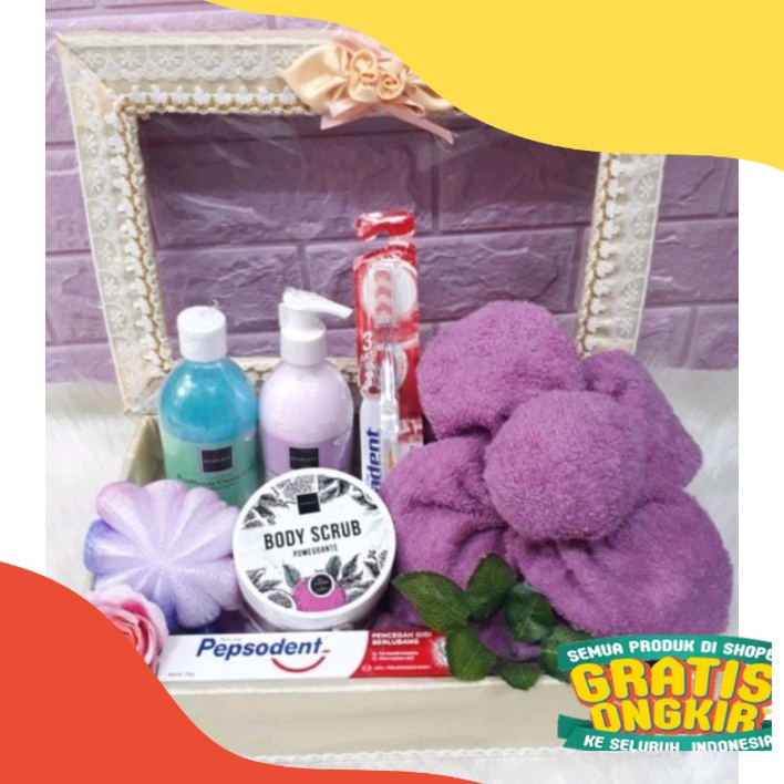 PAKET SESERAHAN ALAT MANDI SCARLEET/ Grey abu