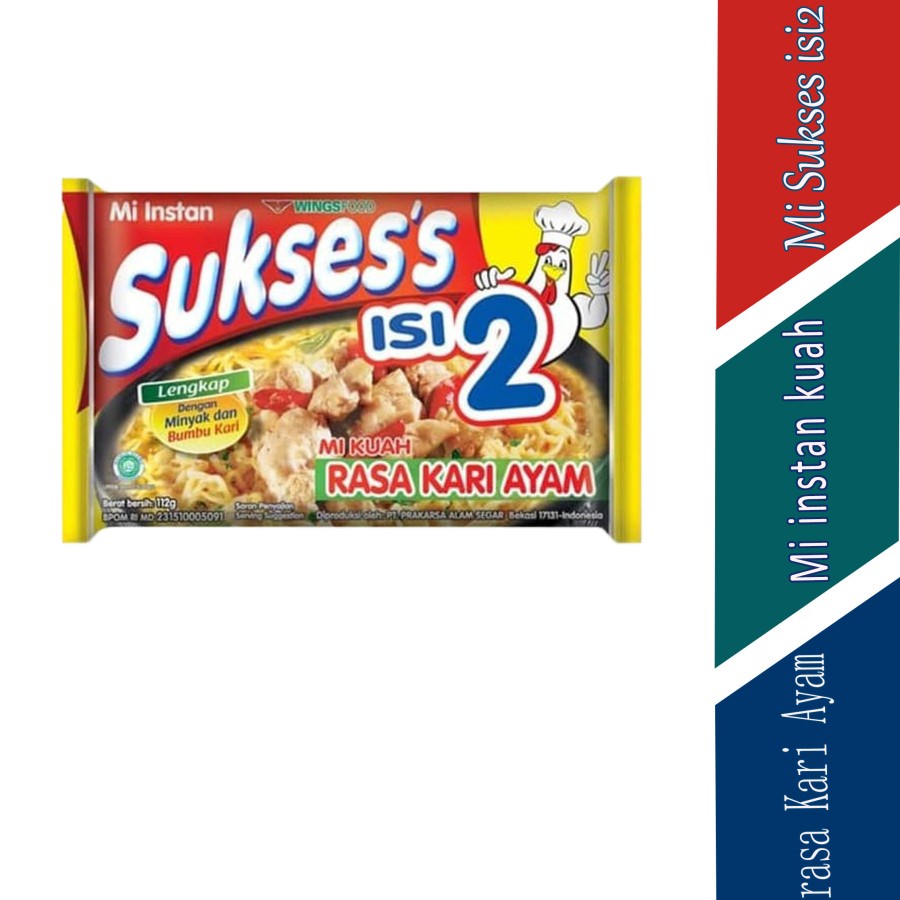 

Rasa Kari Ayam - Mie Sukses Isi 2 - Mie instan Kuah - 116g