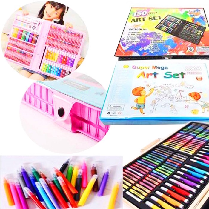 

Crayon Set Anak Sekolah Koper Premium Pensil Spidol Warna Lukis Gambar