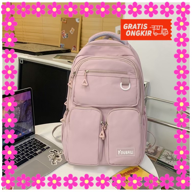 RANSEL BESAR KECIL MUAT BANYAK PRIA WANITA STYLE KOREA / Tas Ransel Sekolah Buat Sd Smp Sma Wanita P