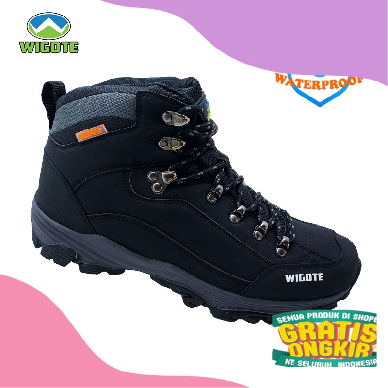 Sepatu Boots Waterproof Sepatu Gunung Sepatu Motor Safety Outdoor Wigote Hiking Outdoor Olahraga Spo