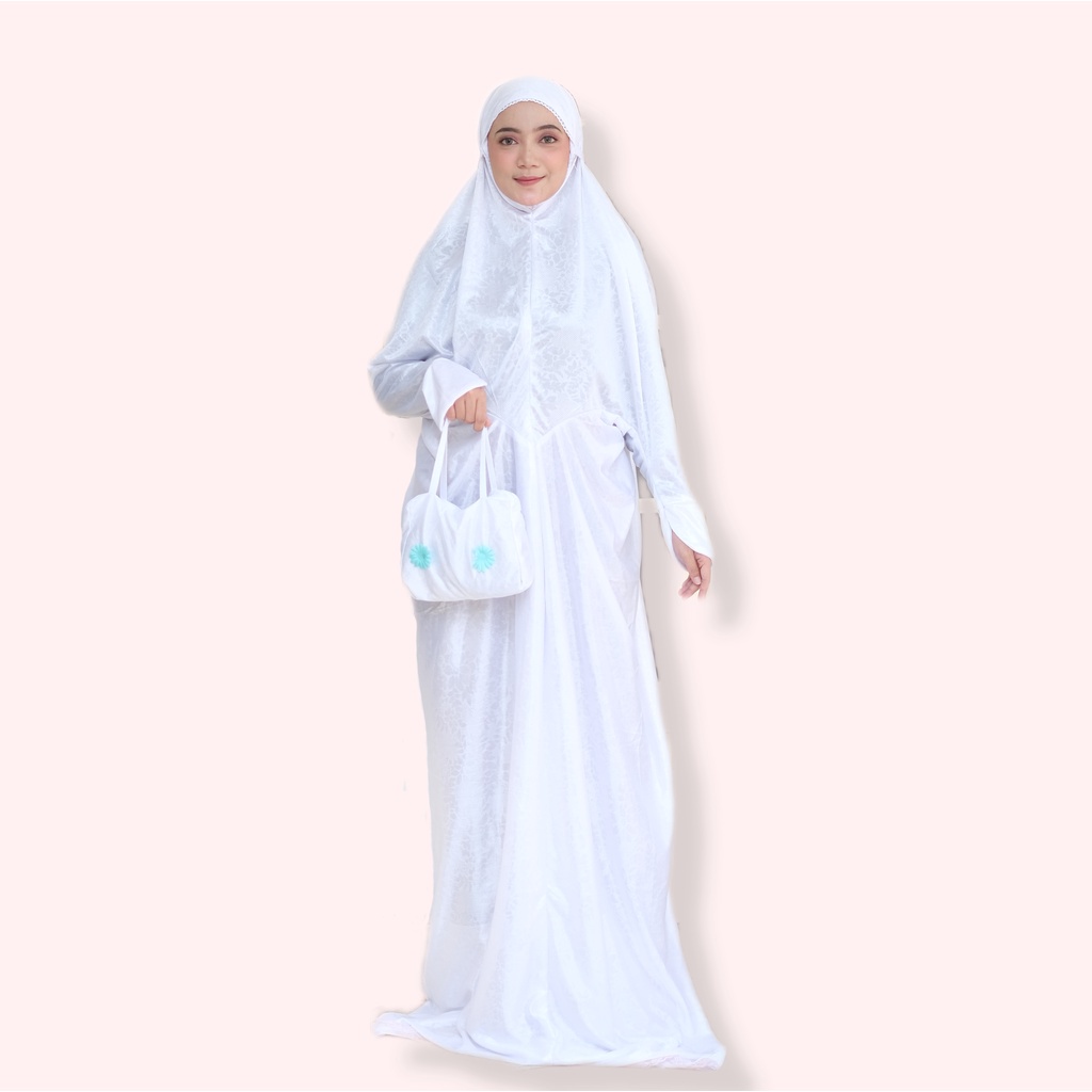 mukena bordir bunga mukena putih mukena polos mukena murah dewasa mukena terusan mukena setelan annu