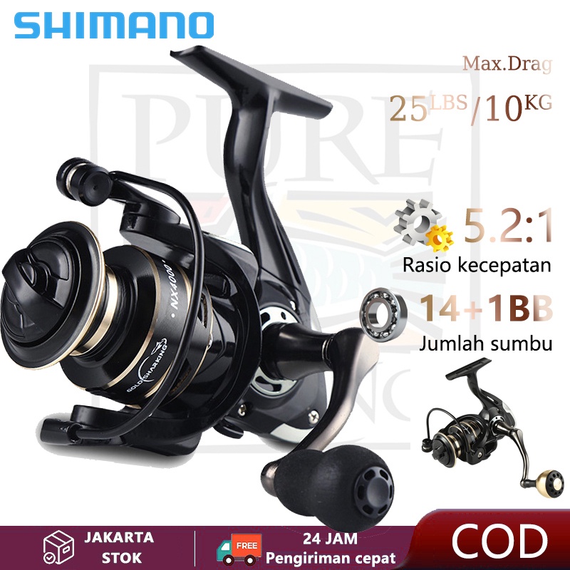 PROMO 【Spot Indonesia】SHIMANO  fishing Reel Pancing Metal 2000-6000 Series Max Drag 12KG Gulungan Pancing Logam Berkecepatan Tinggi Gulungan Pancing Luar Ruangan