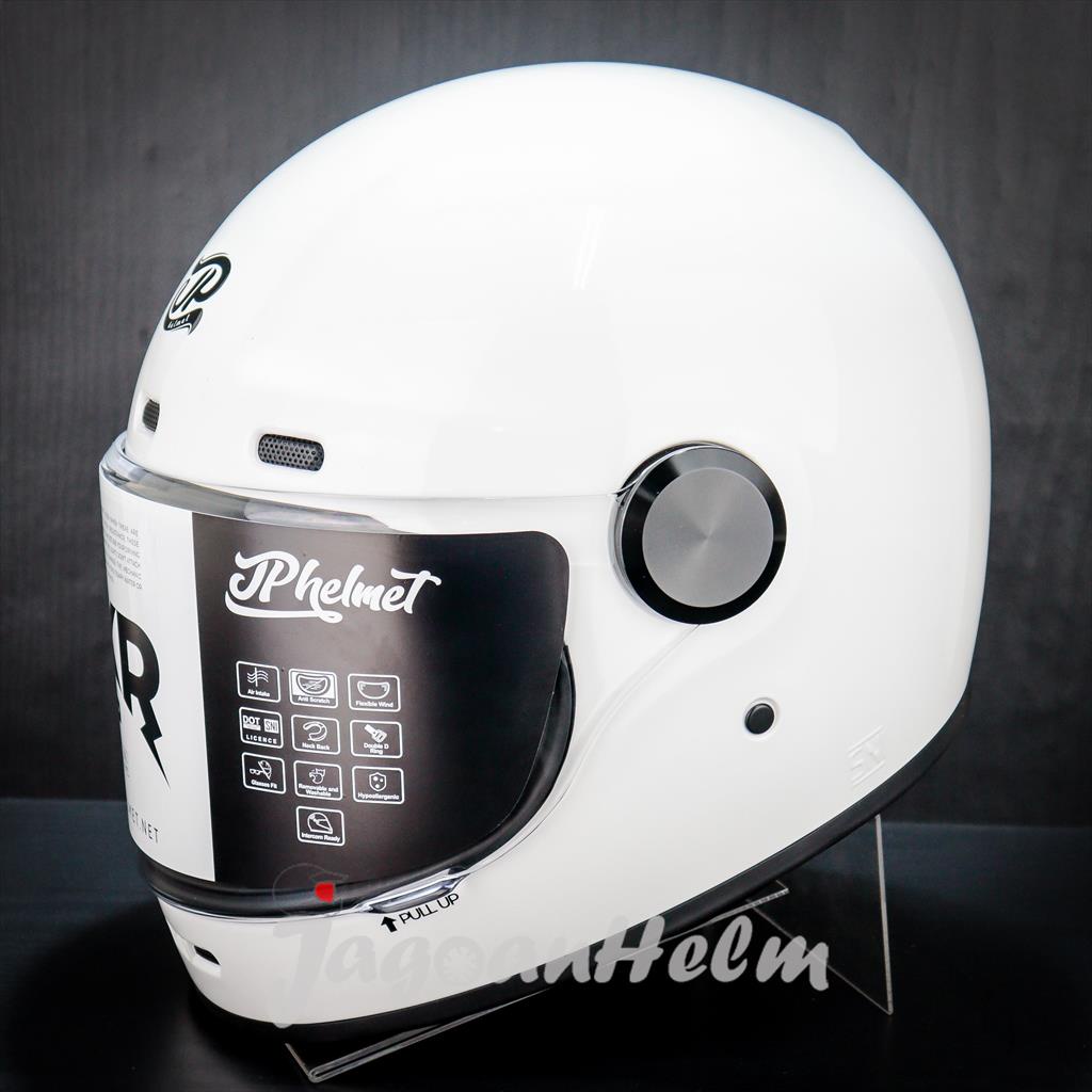 JPX HELM JP ROKR SOLID  | BROKEN WHITE | RETRO CLASSIC