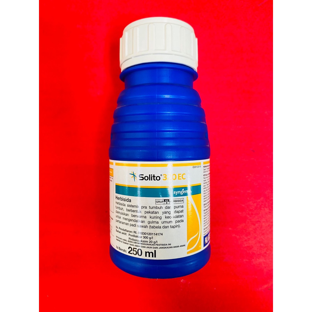 Herbisida SOLITO 320ec Isi 250ml   dari syngeta   sistemik pra & purna tumbuh untuk tanaman padi